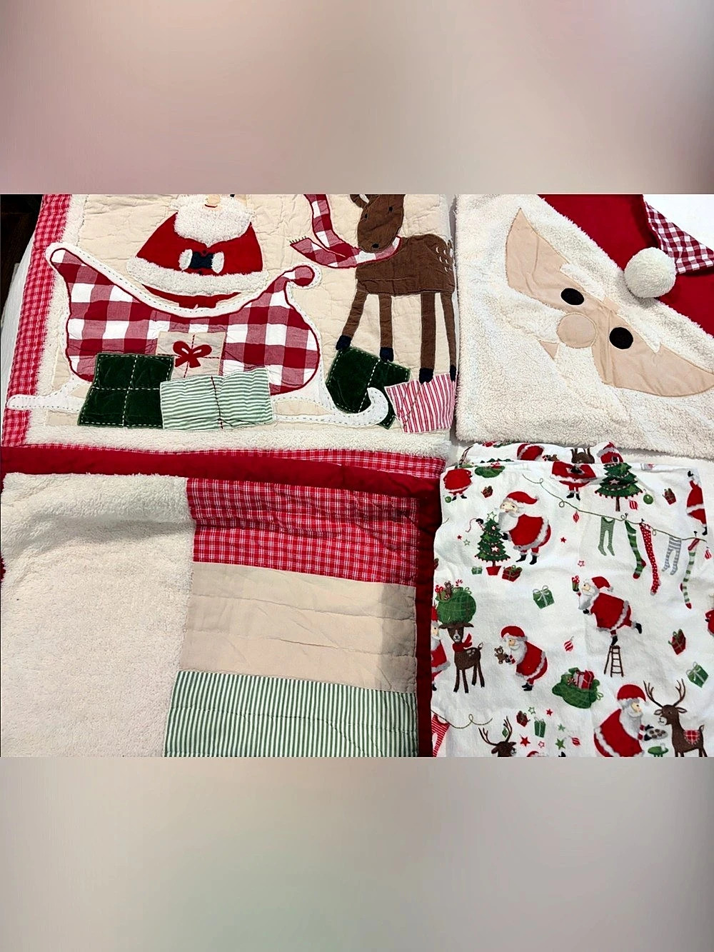 Pottery Barn Santa and Friends Quilt
